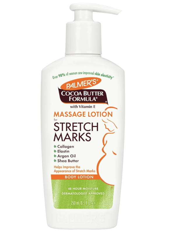 Palmer's Cocoa Butter Formula Massage Lotion For Stretch Marks, Pregnancy Skin Care, Belly Cream with Collagen, Elastin, Argan OIl and Shea Butter, 8.5 Ounces